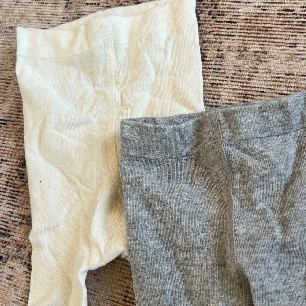 H&M Baby Cream and Gray Tights 9-12 months